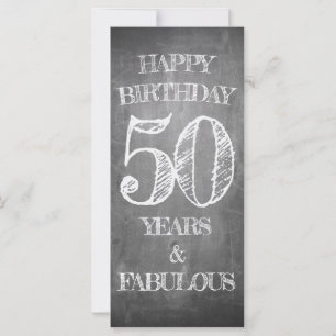 50th Birthday Chalkboard Style Greeting