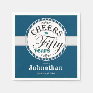 50th Birthday Cheers to Fifty Years Napkin