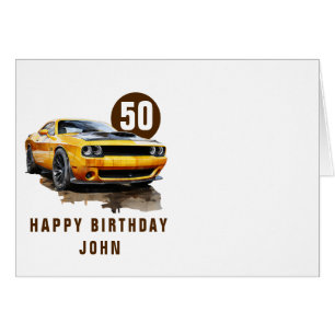 50th Birthday classic American muscle car