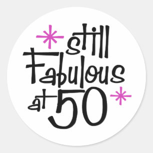50th Birthday Classic Round Sticker