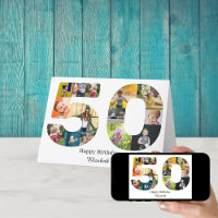 50th Birthday Create Your Own Multi Photo Custom