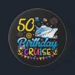 50th Birthday Cruise B-Day Party Round 3 Inch Round Button<br><div class="desc">50th Birthday Cruise B-Day Party Funny design Gift Round Button Classic Collection.</div>