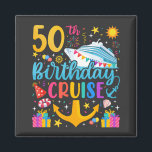 50th Birthday Cruise B-Day Party Square Magnet<br><div class="desc">50th Birthday Cruise B-Day Party Funny design Gift Classic Square Magnet Classic Collection.</div>