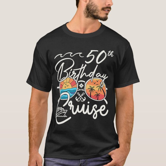 50th Birthday Cruise Squad  2023 Matching Party Fa T-Shirt (Front)