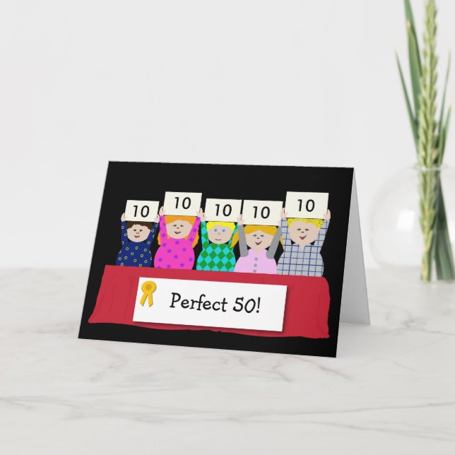50th Birthday Customizable Card (Front)