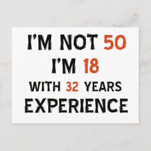 50th birthday designs postcard