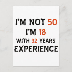 50th birthday designs postcard