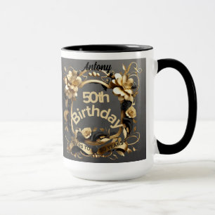 50th Birthday Elegant Chic Cheers to 50 Years  Mug