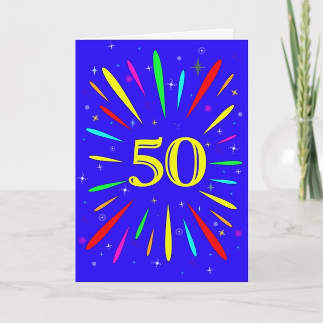 50th Birthday Explosion Card (Front)