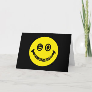 50th birthday Face, It's only a number! Card