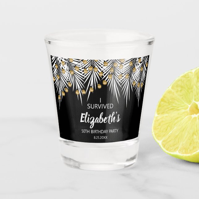 50th Birthday Favour Drinkware Set Shot Glass (Front)