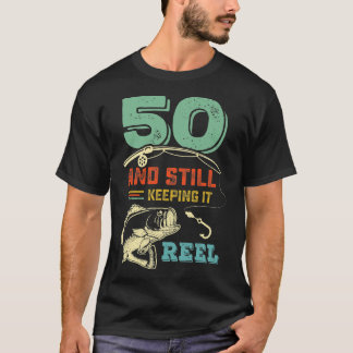 50th Birthday Fishing  Turning 50  Fisherman Mens  T-Shirt
