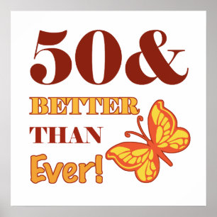 50th Birthday For Her Poster