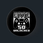 50th Birthday For Men Level 50 Unlocked Gamer 50 Y 2 Inch Round Button<br><div class="desc">50th Birthday For Men Level 50 Unlocked Gamer 50 Year Old 2</div>