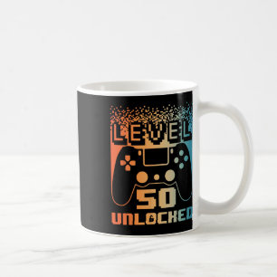 50th Birthday For Men Level 50 Unlocked Gamer 50 Y Coffee Mug