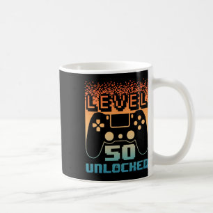 50th Birthday For Men Level 50 Unlocked Gamer 50 Y Coffee Mug
