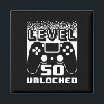 50th Birthday For Men Level 50 Unlocked Gamer 50 Y Magnet<br><div class="desc">50th Birthday For Men Level 50 Unlocked Gamer 50 Year Old 2</div>