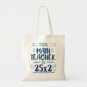 50th Birthday Funny Math Teacher Gag Gift Professo Tote Bag