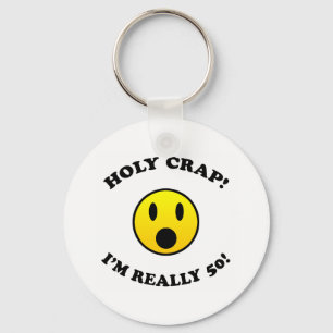 50th Birthday Gag Gifts Keychain
