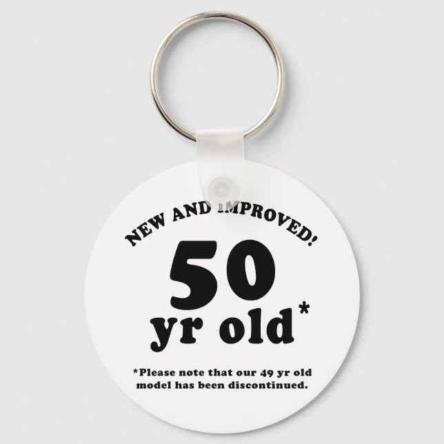 50th Birthday Gag Gifts Keychain (Front)
