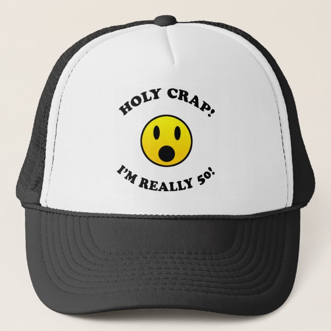 50th Birthday Gag Gifts Trucker Hat (Front)