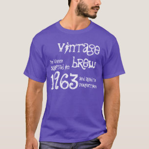 50th Birthday Gift 1963 Vintage Brew Purple G206 T-Shirt