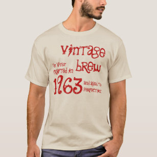 50th Birthday Gift 1963 Vintage Brew Red G213 T-Shirt