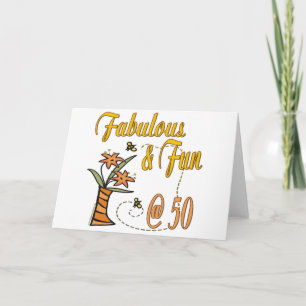 50th Birthday Gifts Card