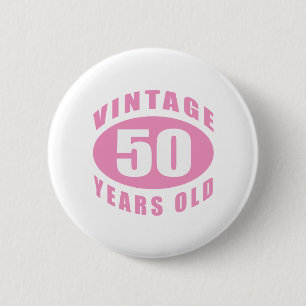 50th Birthday Gifts For Her 2 Inch Round Button