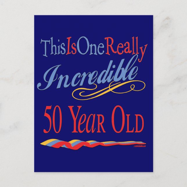 50th Birthday Gifts Postcard (Front)