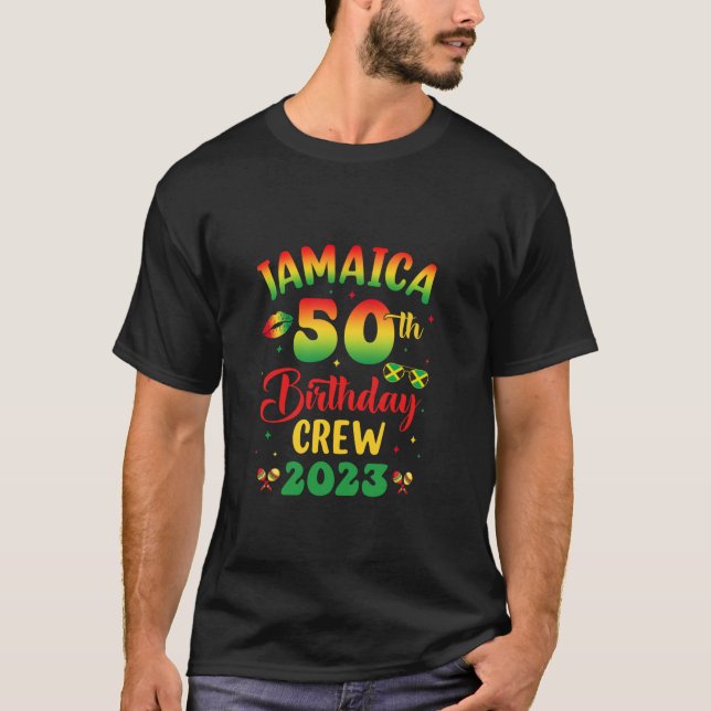 50Th Birthday Girl Jamaica Birthday Trip Matching  T-Shirt (Front)