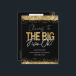 50th Birthday Gold Black Save the Date Postcard<br><div class="desc">Elegant Faux gold glitter paint splatters design. All text is adjustable and easy to change for your own party needs. Great elegant 50th birthday template design. Save the Date The Big Five-oh</div>