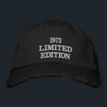 50th Birthday Golfer Limited Edition Funny  Embroidered Hat<br><div class="desc">Modern,  Limited edition baseball cap. 50th birthday,  golfer,  sport,  funny cap. You can personalize with your year.</div>