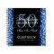 50th Birthday Guestbook Party Sparkles Blue