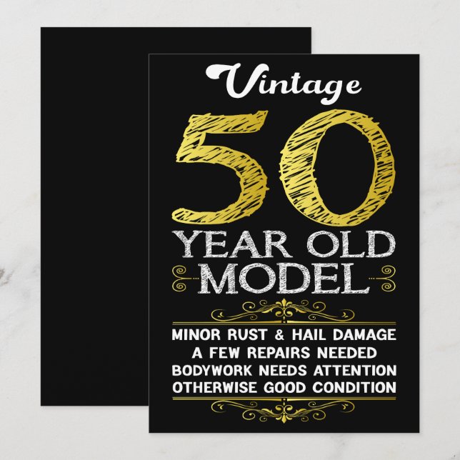 50th Birthday Holiday Card (Front/Back)