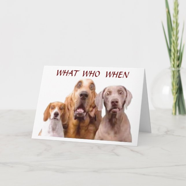 **50th** BIRTHDAY **HOW WHO WHEN???** Card (Front)