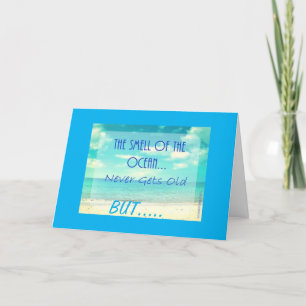 *50th BIRTHDAY* HUMOR FOR THE "BEACH LOVER" Card
