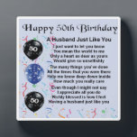 50th Birthday Husband Poem Plaque<br><div class="desc">A great personalised gift for a husband on his 50th Birthday.
This item can be personalised or just purchased as it is</div>