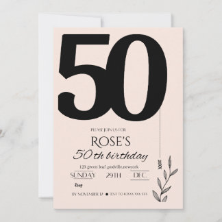 50th birthday invitation 