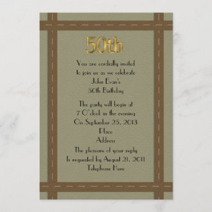 50th birthday Invitation for man