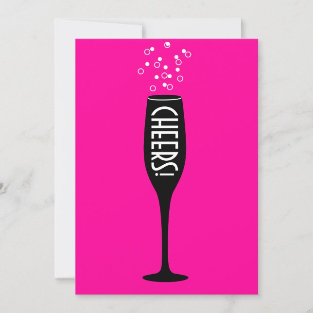 50th Birthday Invitation - Hot Mama Cheers! (Front)