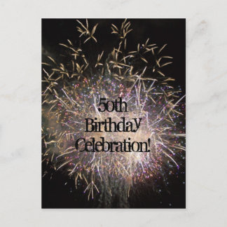 50th Birthday Invitation Postcard (Customize)