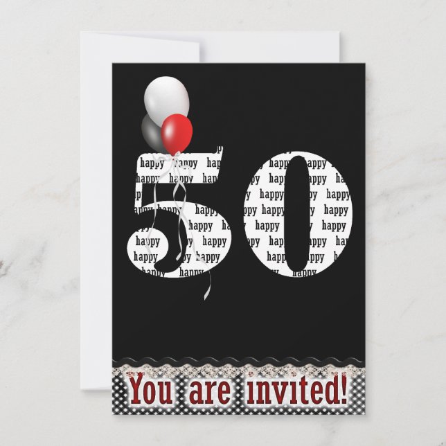 50th Birthday Invite (Front)