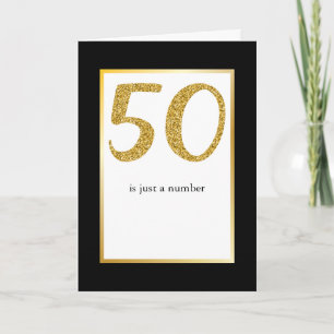 50th Birthday Just a Number funny Joke Humour Card