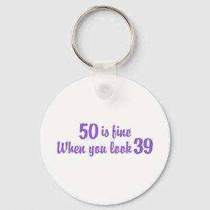 50th Birthday Keychain