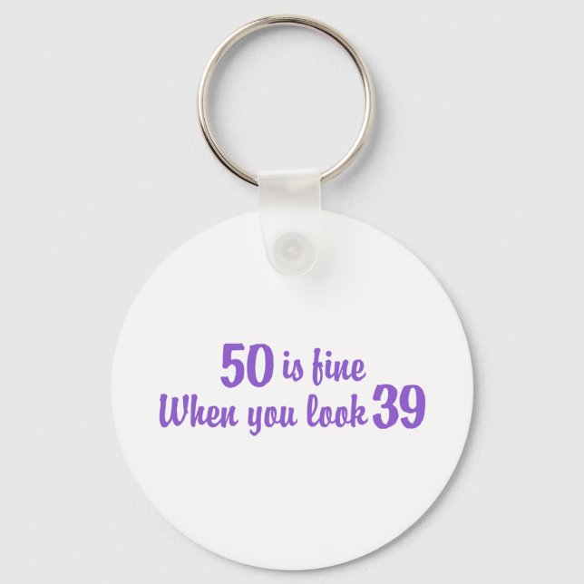 50th Birthday Keychain (Front)