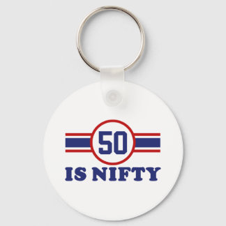 50th Birthday Keychain