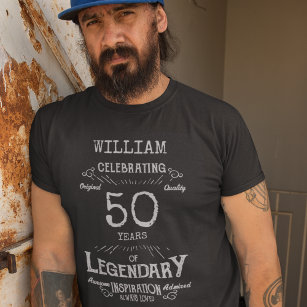50th Birthday Legend Add Name T-Shirt