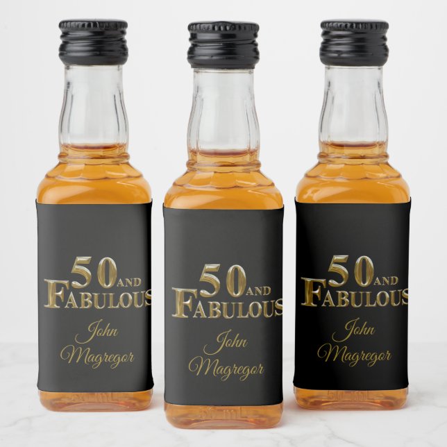 50th Birthday  Liquor Bottle Label (Bottles)