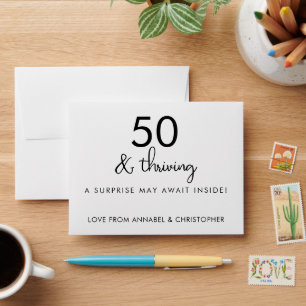 50th Birthday Lotto Envelope   50 & Thriving 